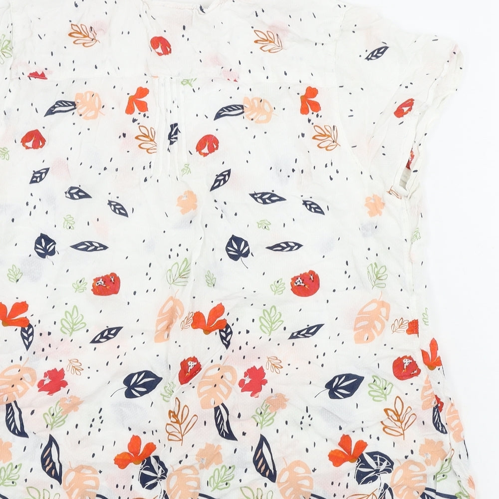 Mataray     Womens White Floral  Basic Blouse Size 20