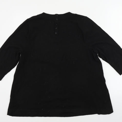 Preworn  Womens Black   Pullover Jumper Size 18
