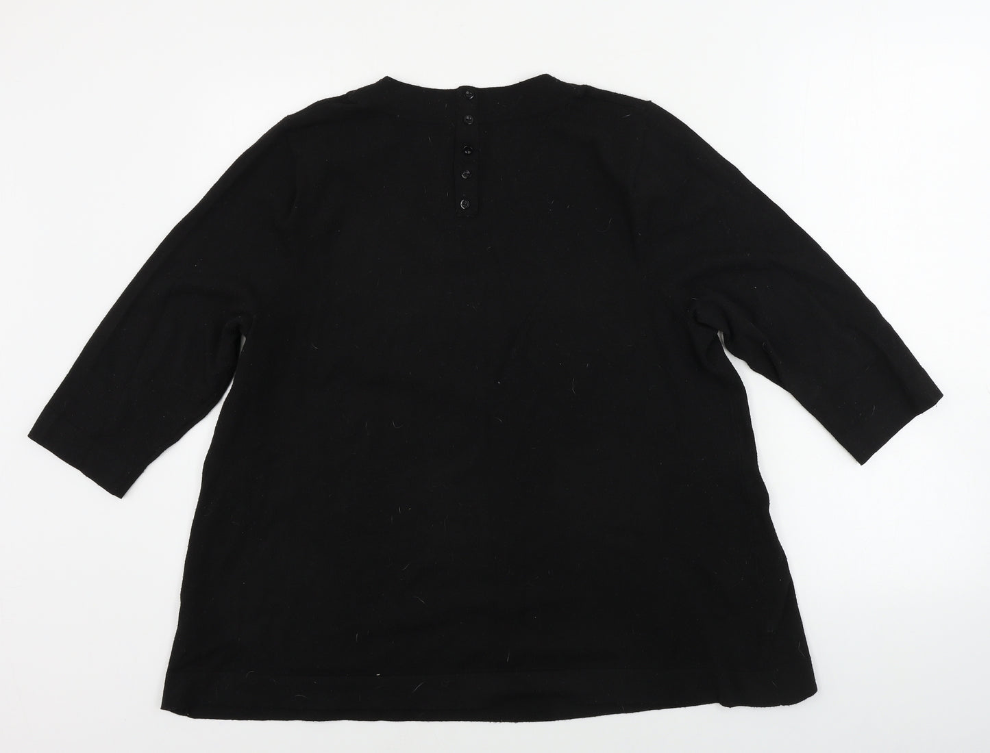 Preworn  Womens Black   Pullover Jumper Size 18