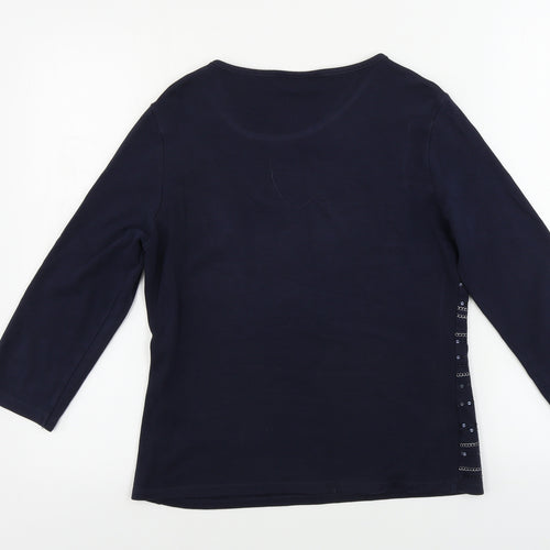 Country Casuals  Womens Blue   Basic T-Shirt Size S