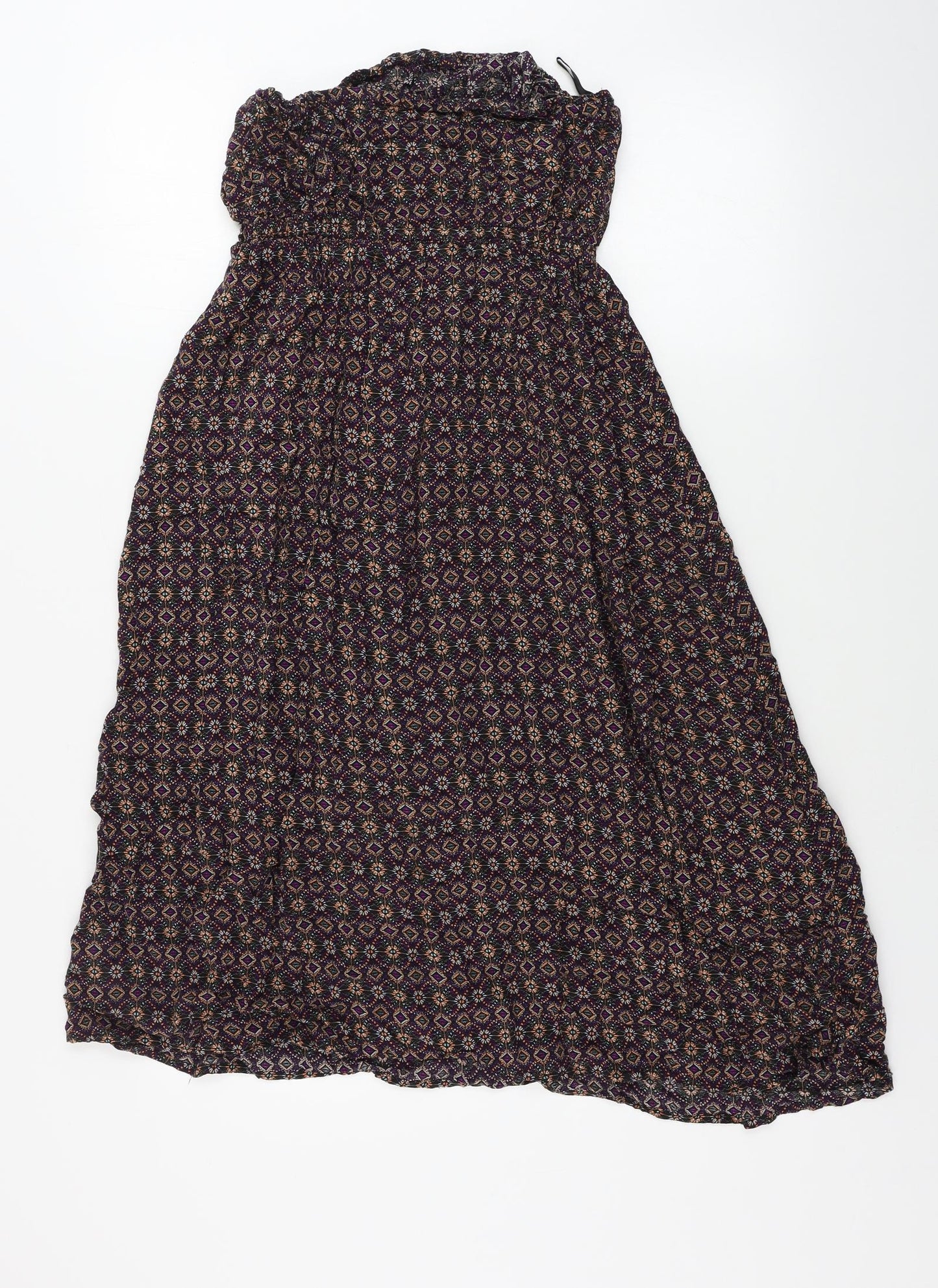 New Look  Womens Purple Geometric  A-Line  Size 10