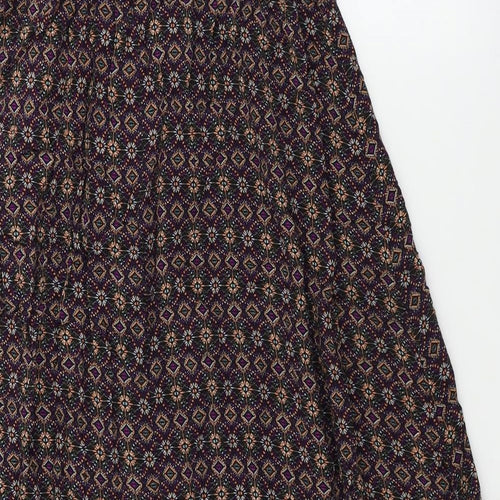 New Look  Womens Purple Geometric  A-Line  Size 10