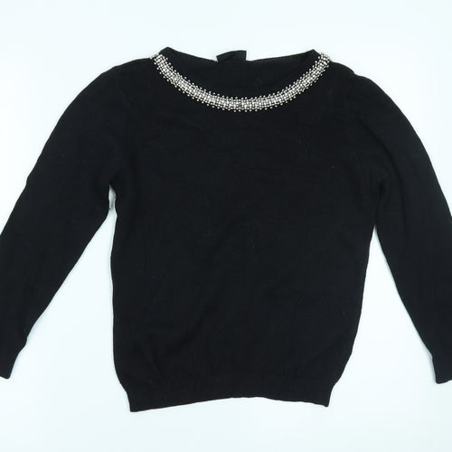 Wallis Womens Black   Pullover Jumper Size S