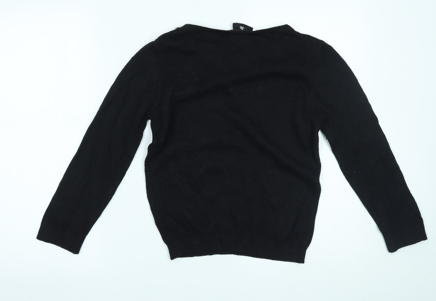 Wallis Womens Black   Pullover Jumper Size S