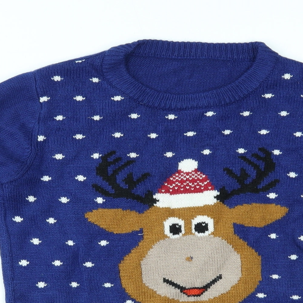 Express Gifts Boys Blue   Pullover Jumper Size 8-9 Years  - christmas