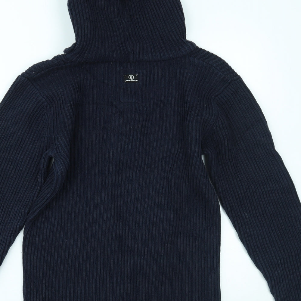 Le Breve Mens Blue   Pullover Hoodie Size S