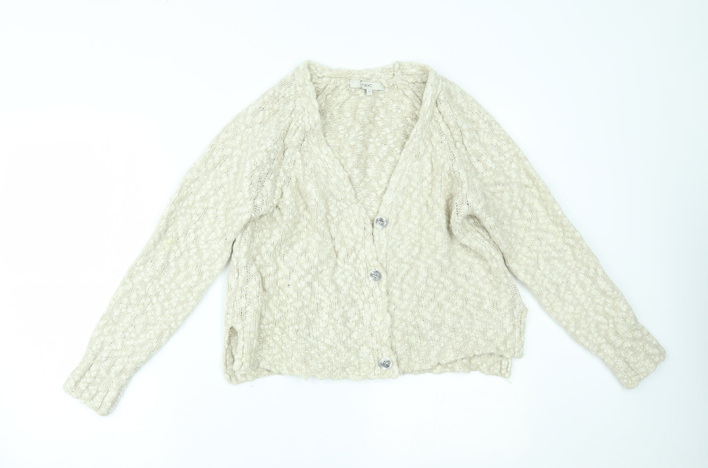 NEXT Womens Beige   Cardigan Jumper Size M