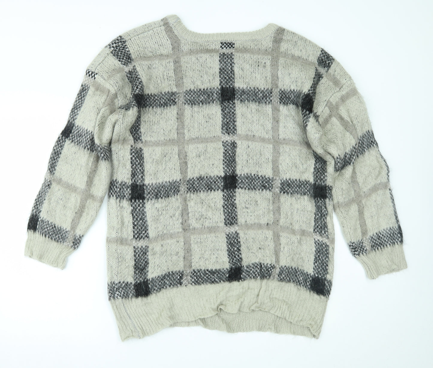Primark Womens Beige Plaid  Pullover Jumper Size 20