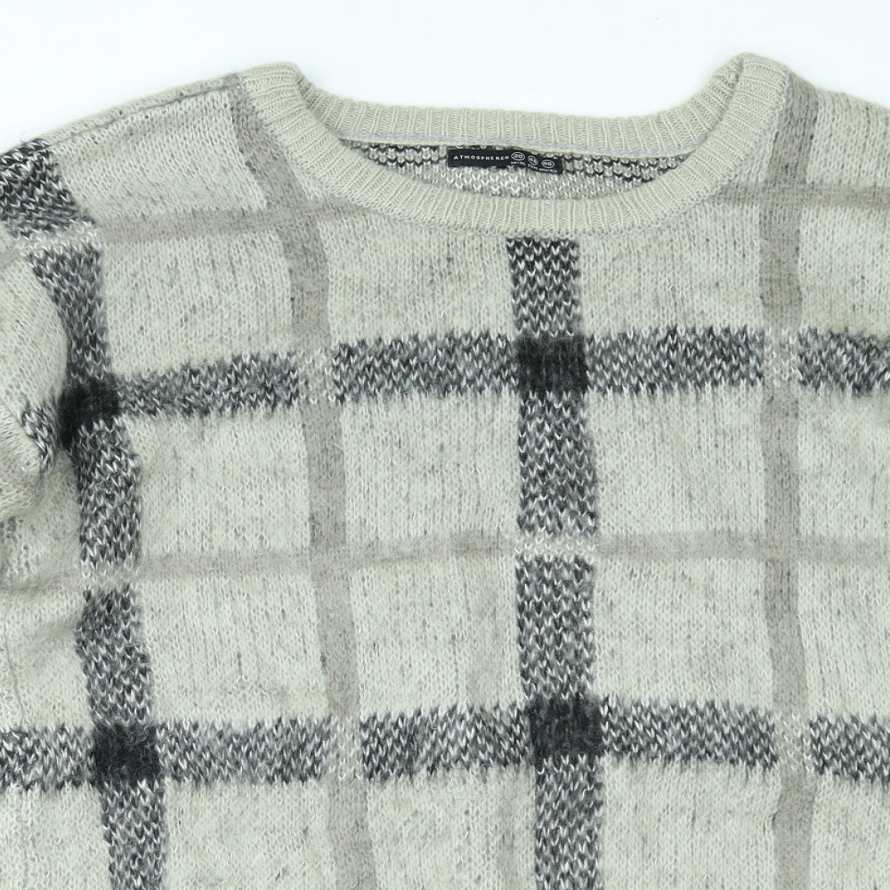 Primark Womens Beige Plaid  Pullover Jumper Size 20