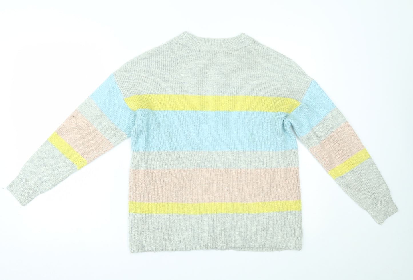 Nutmeg Womens Multicoloured Striped  Pullover Jumper Size 8