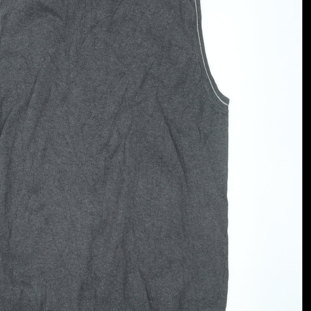 George Mens Grey   Vest Jumper Size L