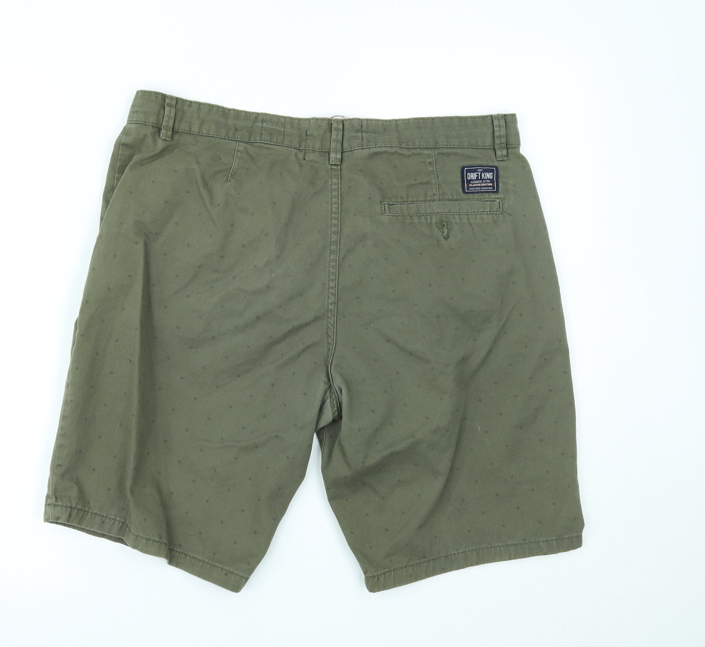 Drift King Mens Green   Chino Shorts Size 36