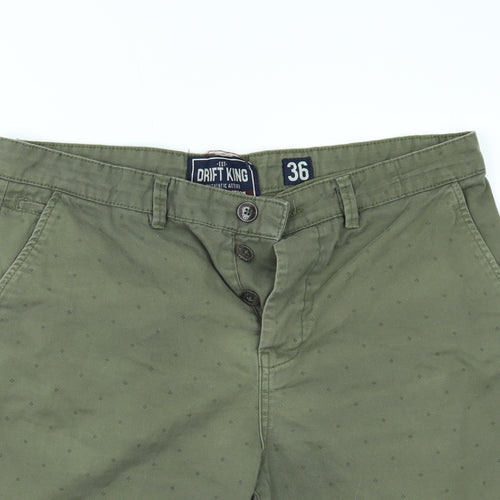 Drift King Mens Green   Chino Shorts Size 36