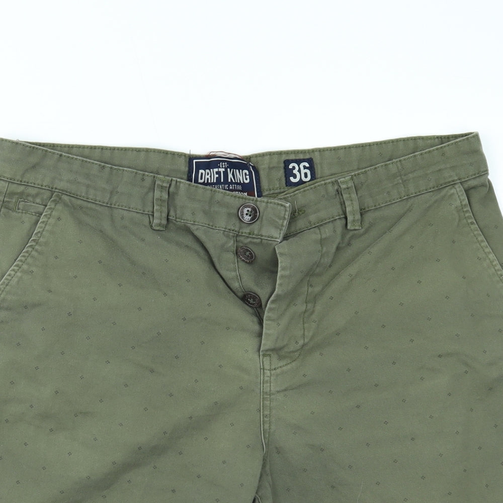 Drift King Mens Green   Chino Shorts Size 36