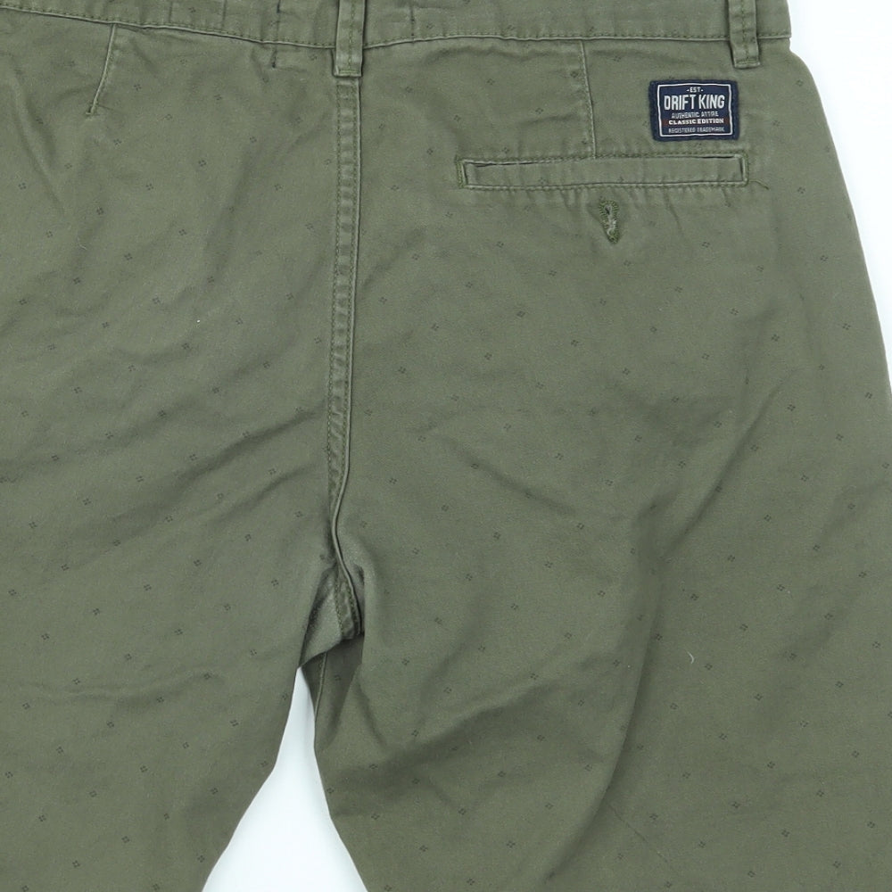 Drift King Mens Green   Chino Shorts Size 36