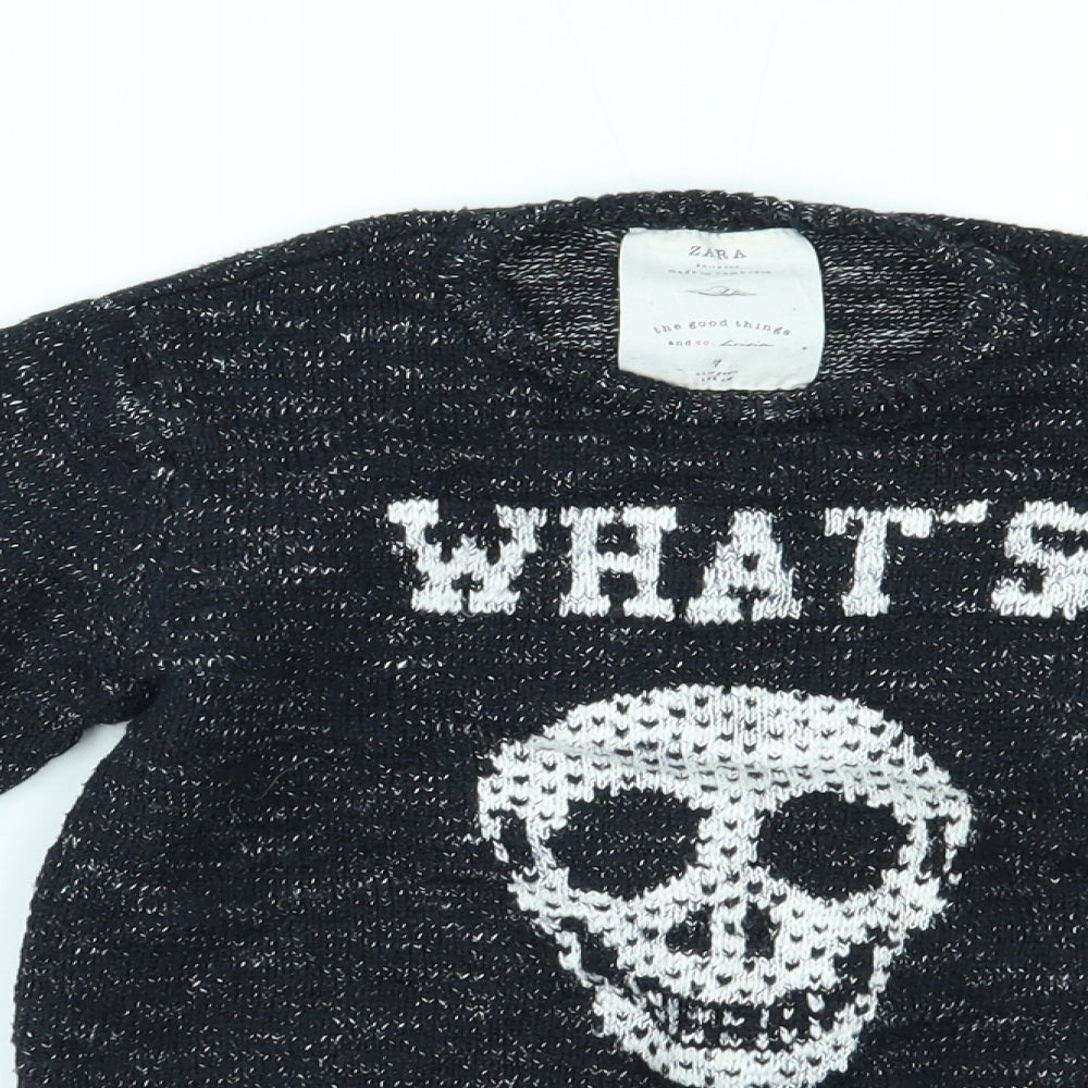 Zara Boys Blue   Pullover Jumper Size 7 Years