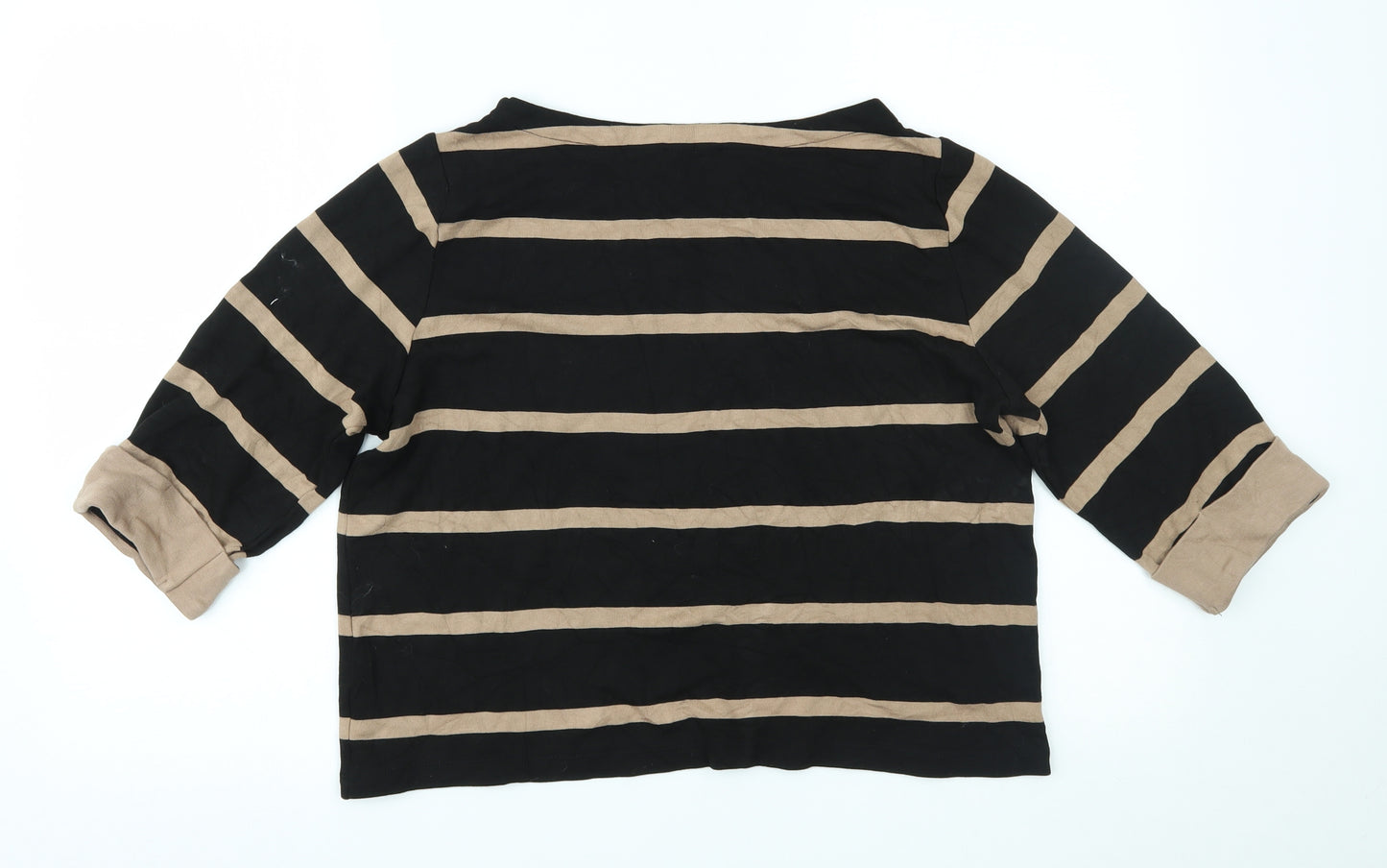 F&F Womens Brown Striped  Basic Blouse Size 16