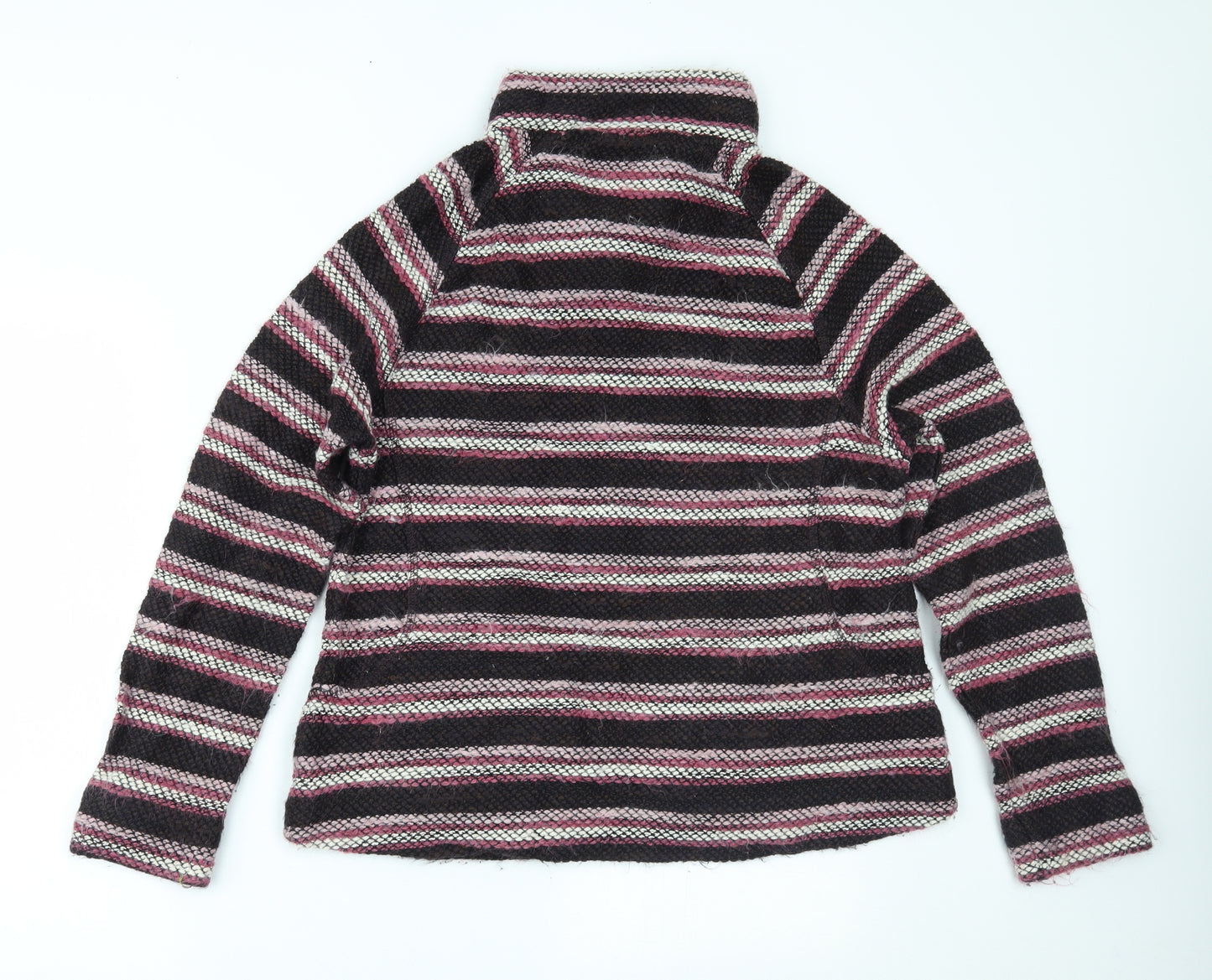 Weird Fish Womens Pink Striped  Pullover Jumper Size 14