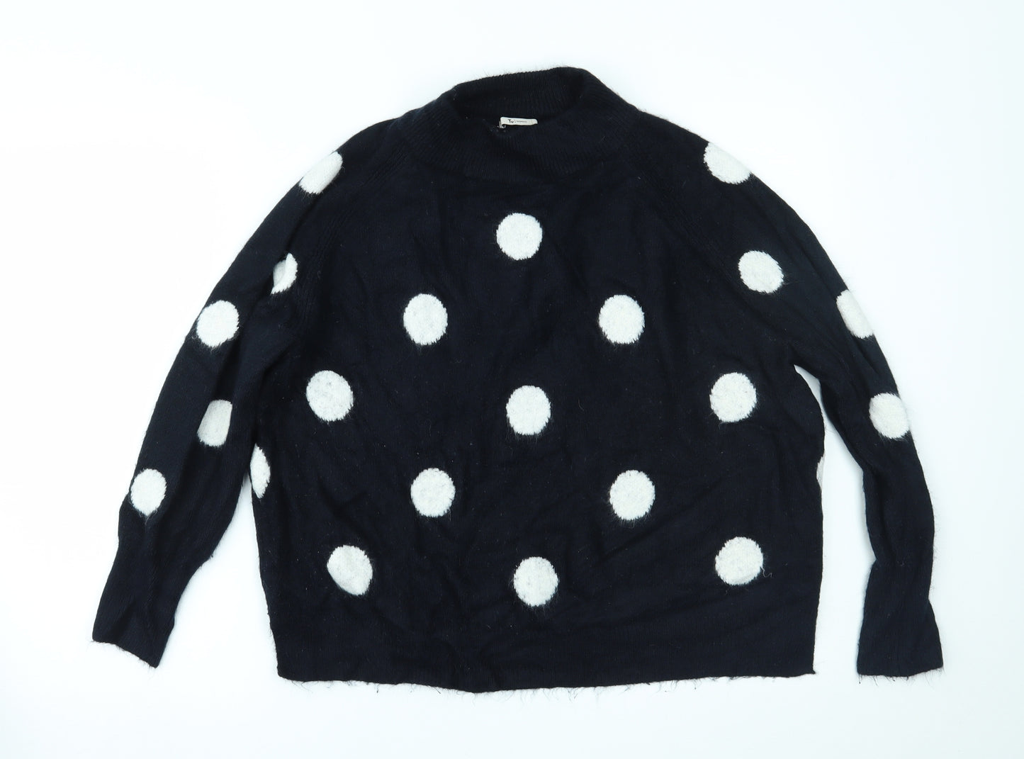TU Womens Blue Polka Dot  Pullover Jumper Size 16