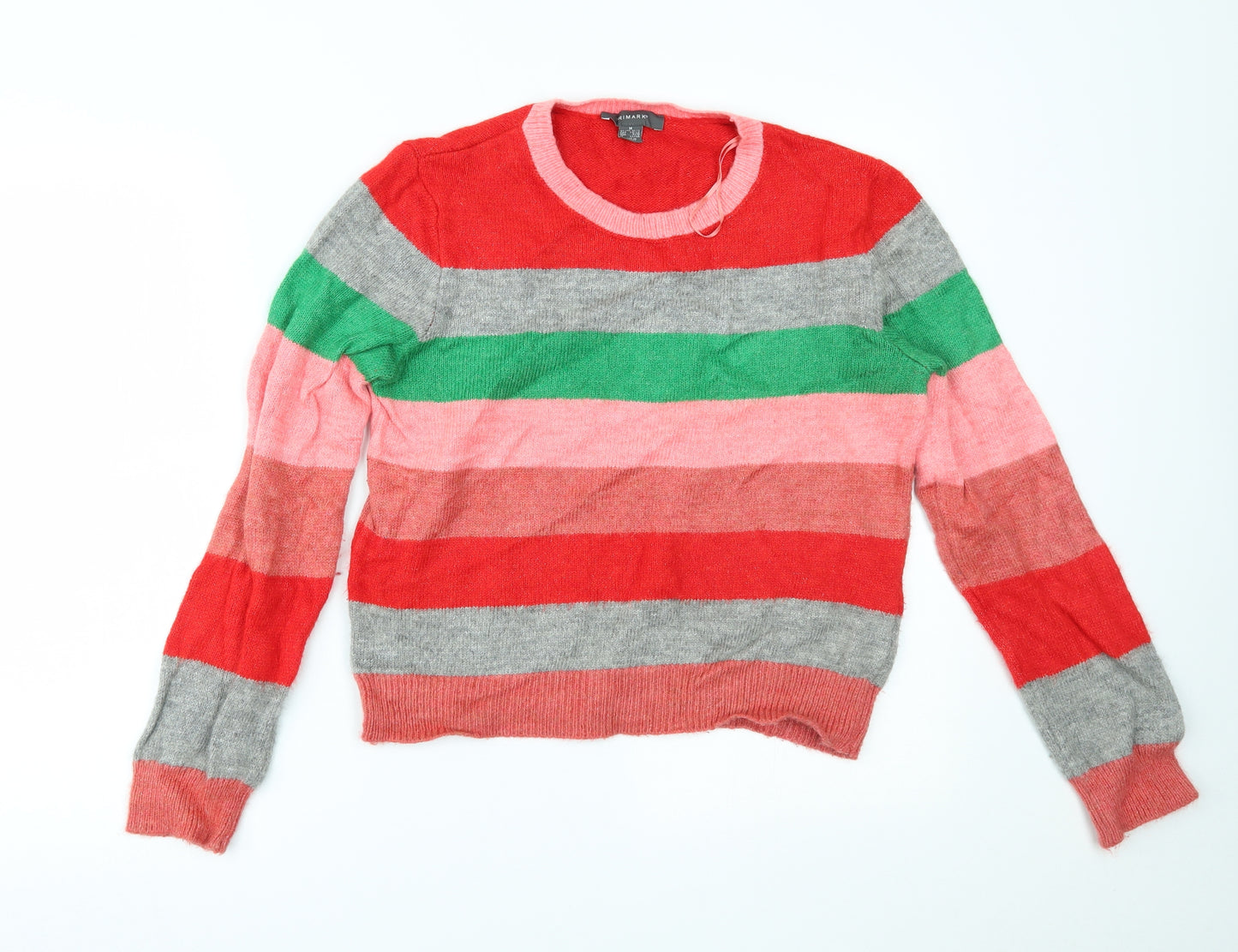 Primark Womens Multicoloured Striped  Pullover Jumper Size M