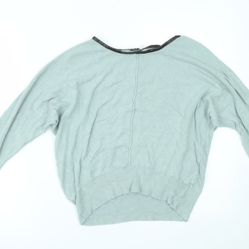 LEBEK Womens Green   Basic Blouse Size 12