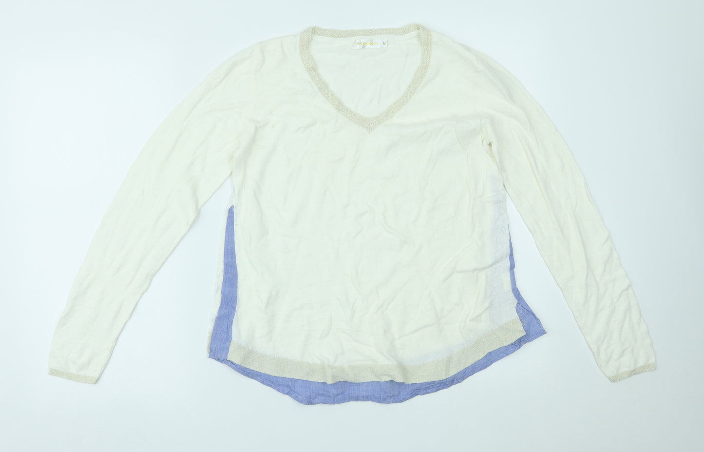 Season Womens White   Basic Blouse Size M