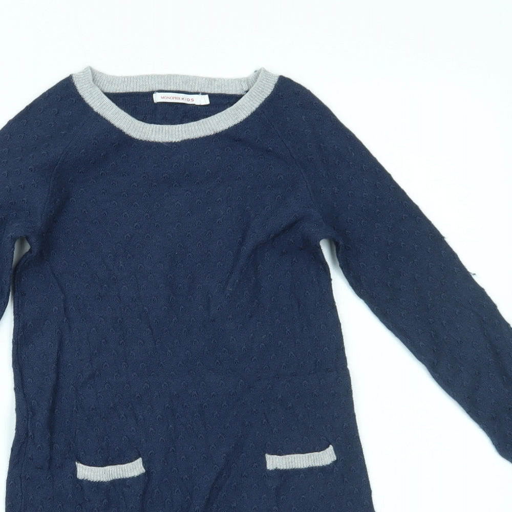 Monoprix Girls Blue   Fit & Flare  Size 6 Years