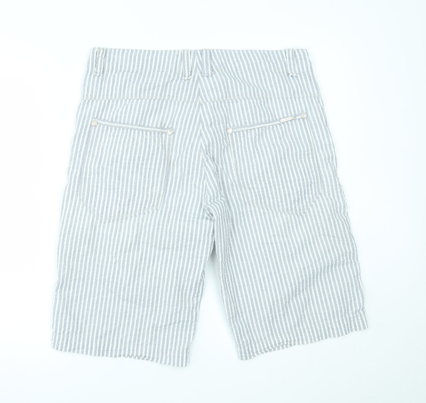 lucky bird Mens Blue Striped  Chino Shorts Size 38