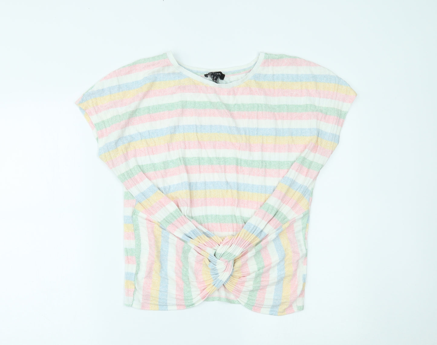 New Look Womens Multicoloured Striped  Basic Blouse Size M
