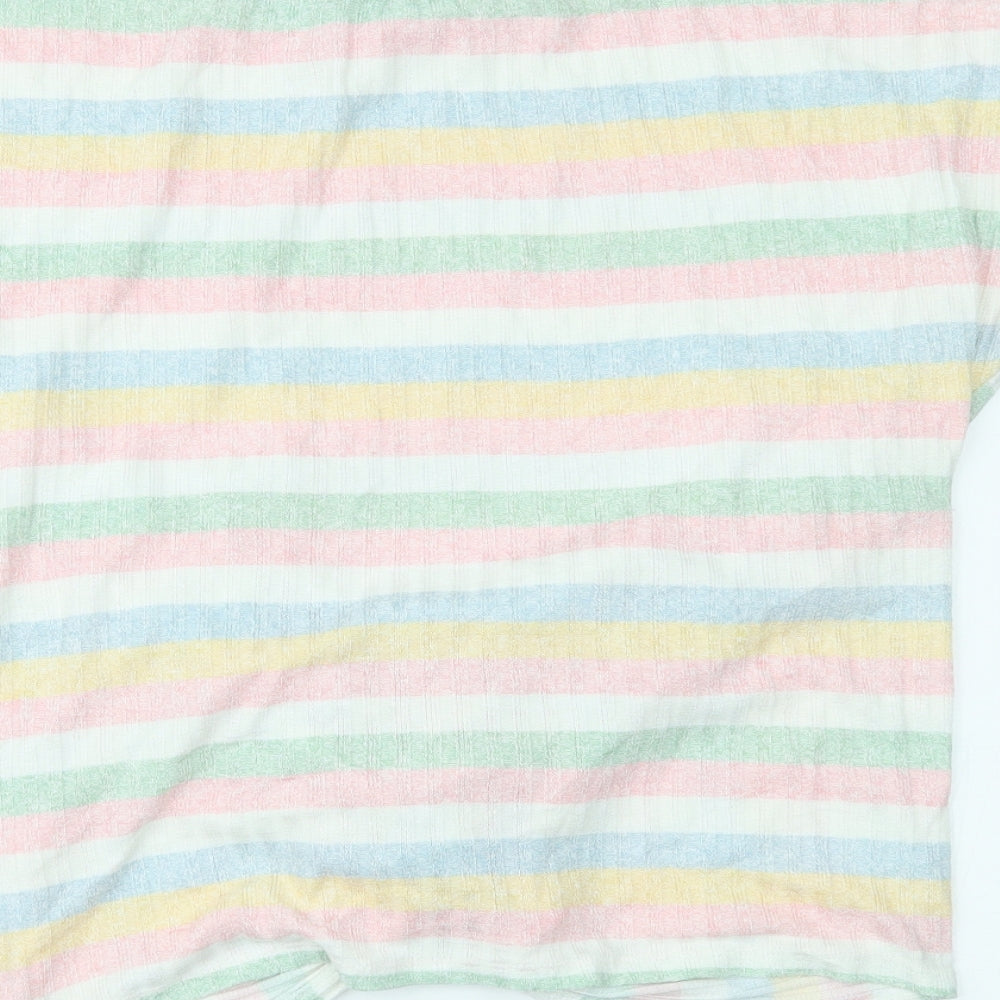 New Look Womens Multicoloured Striped  Basic Blouse Size M