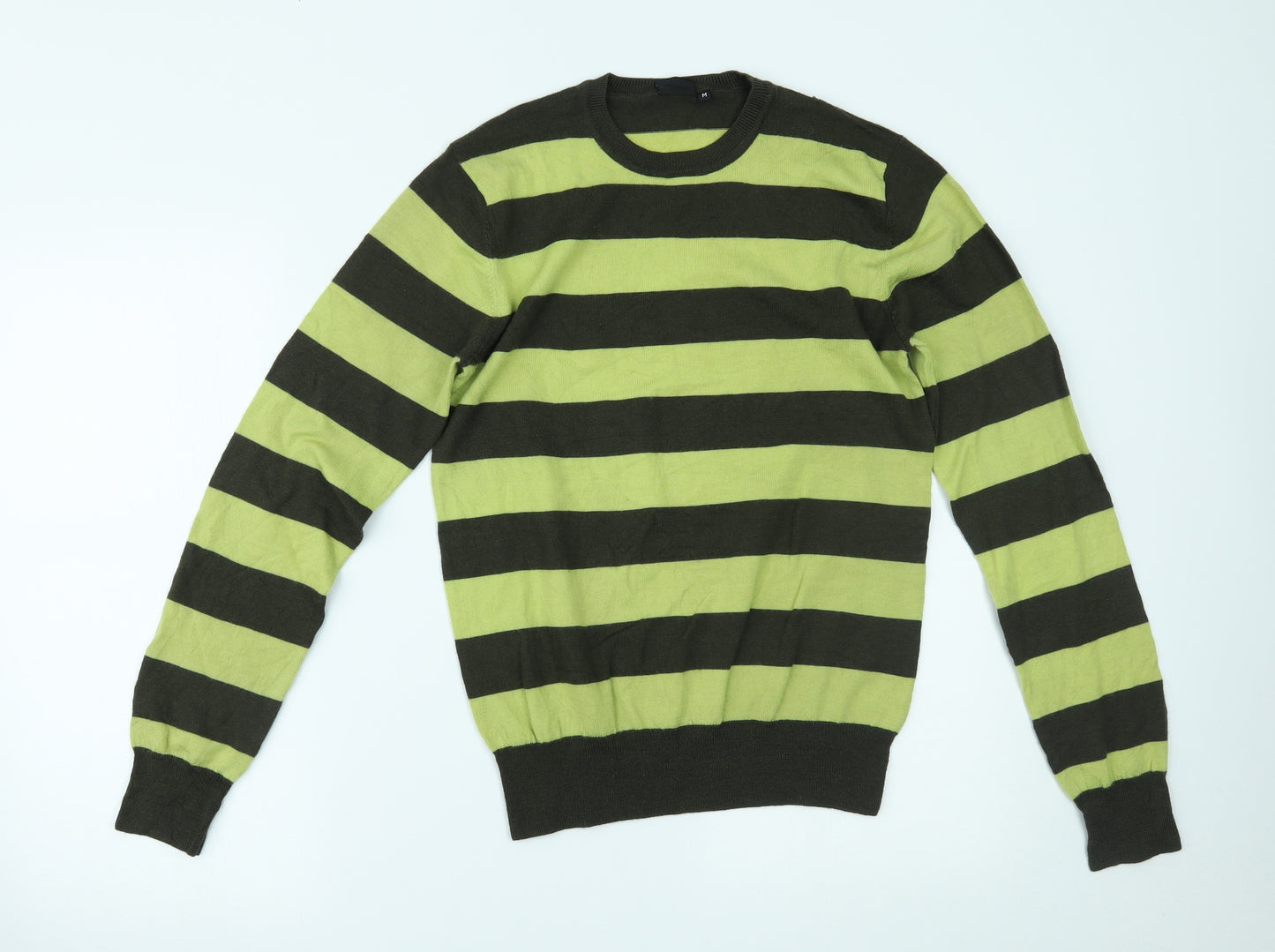 Paul Smith Mens Yellow Striped  Pullover Jumper Size M