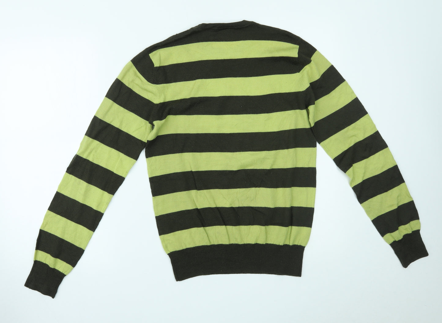 Paul Smith Mens Yellow Striped  Pullover Jumper Size M