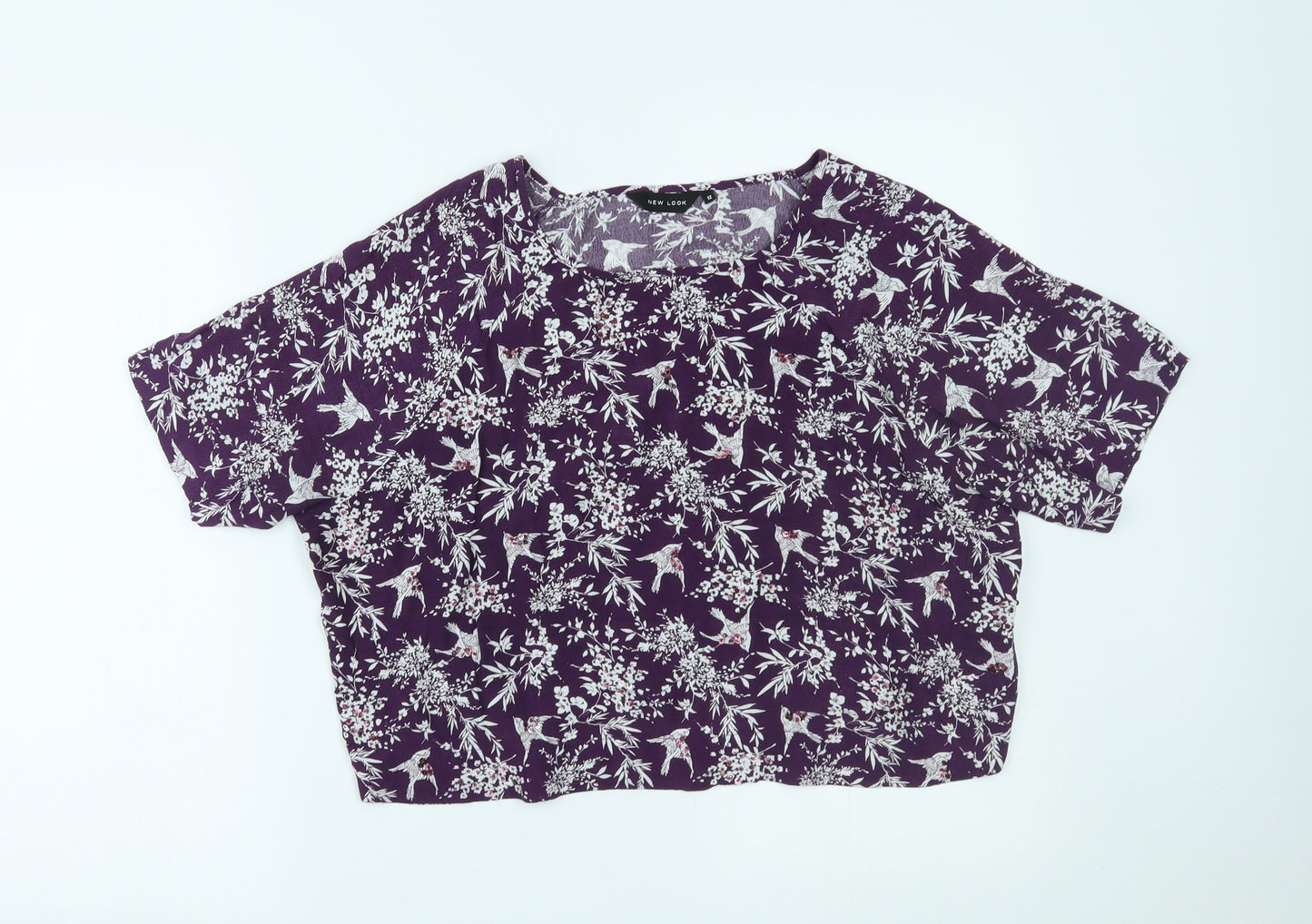 New Look Womens Purple   Cropped Blouse Size 12