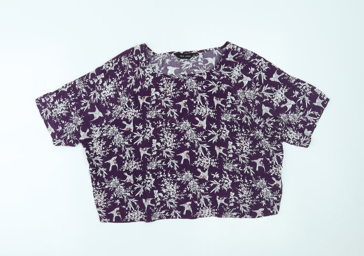New Look Womens Purple   Cropped Blouse Size 12