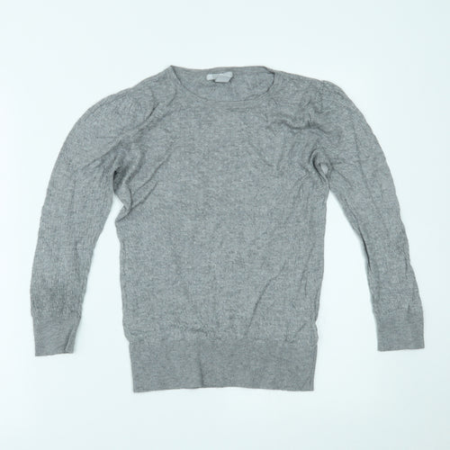 H&M Womens Grey   Basic Blouse Size S