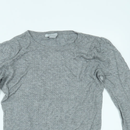 H&M Womens Grey   Basic Blouse Size S