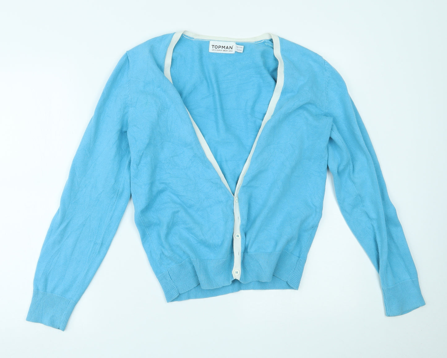 Topman Mens Blue   Cardigan Jumper Size S
