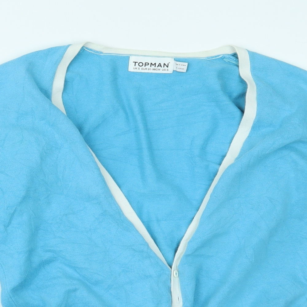 Topman Mens Blue   Cardigan Jumper Size S