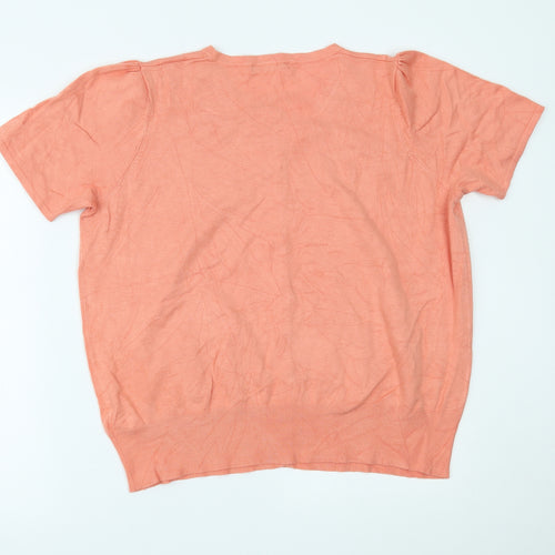 Marks and Spencer Womens Orange   Cardigan Jumper Size 20