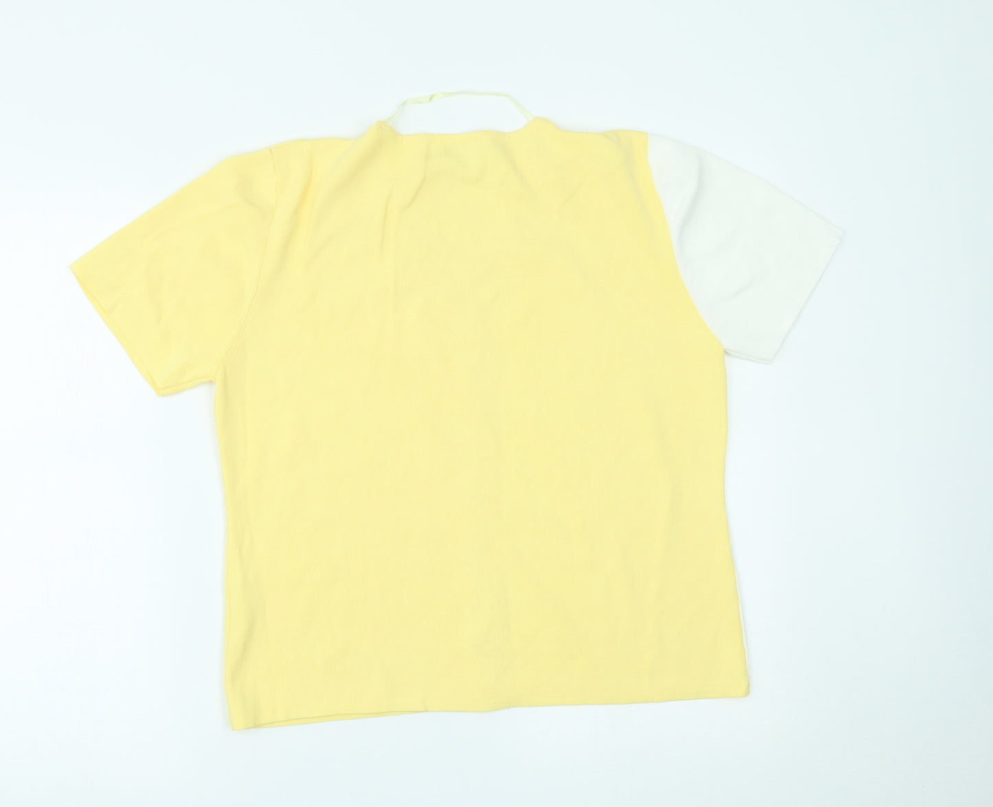 Roman Womens Yellow   Basic T-Shirt Size M