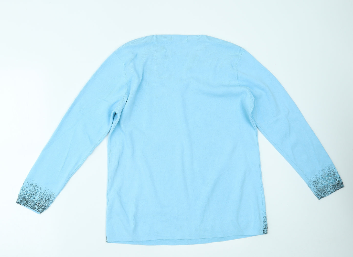 Frank Saul Womens Blue   Basic Blouse Size L