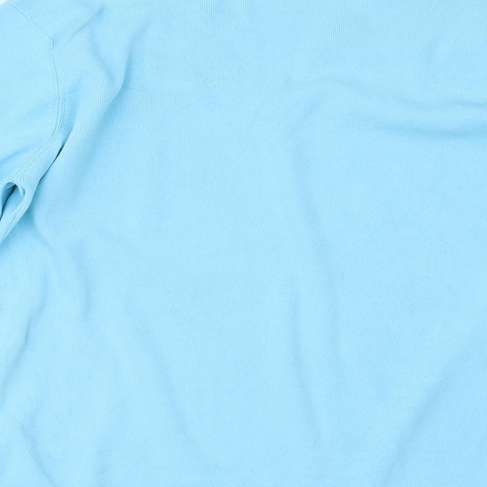 Frank Saul Womens Blue   Basic Blouse Size L