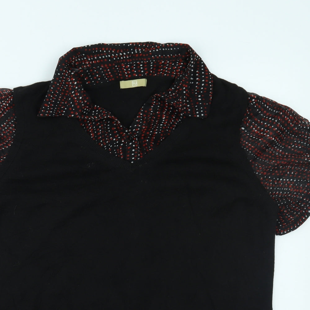 TU Womens Black   Basic Blouse Size 18