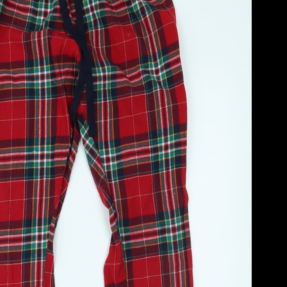 Primark Womens Red Plaid   Pyjama Pants Size M