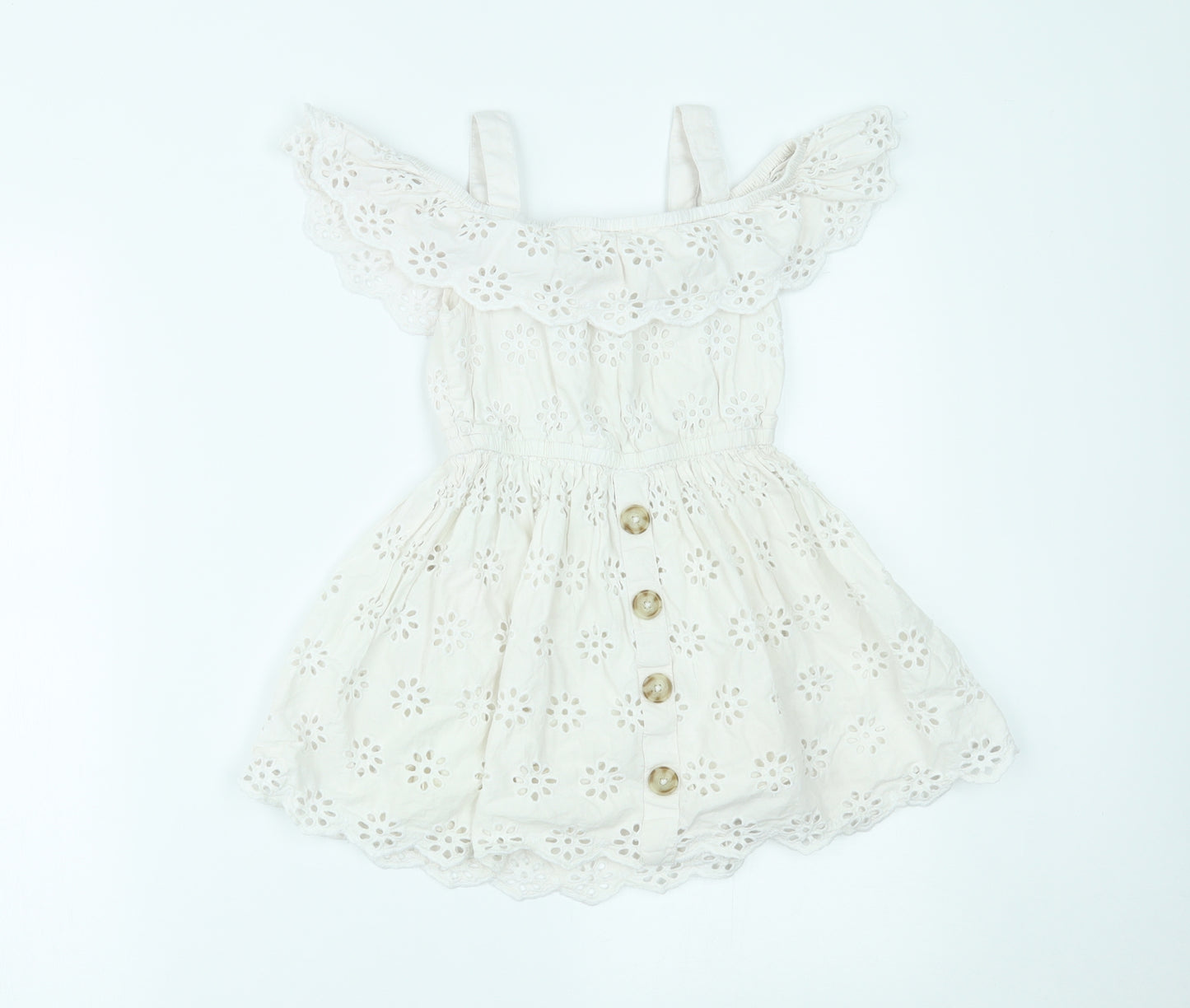 Primark Girls White   Fit & Flare  Size 5-6 Years