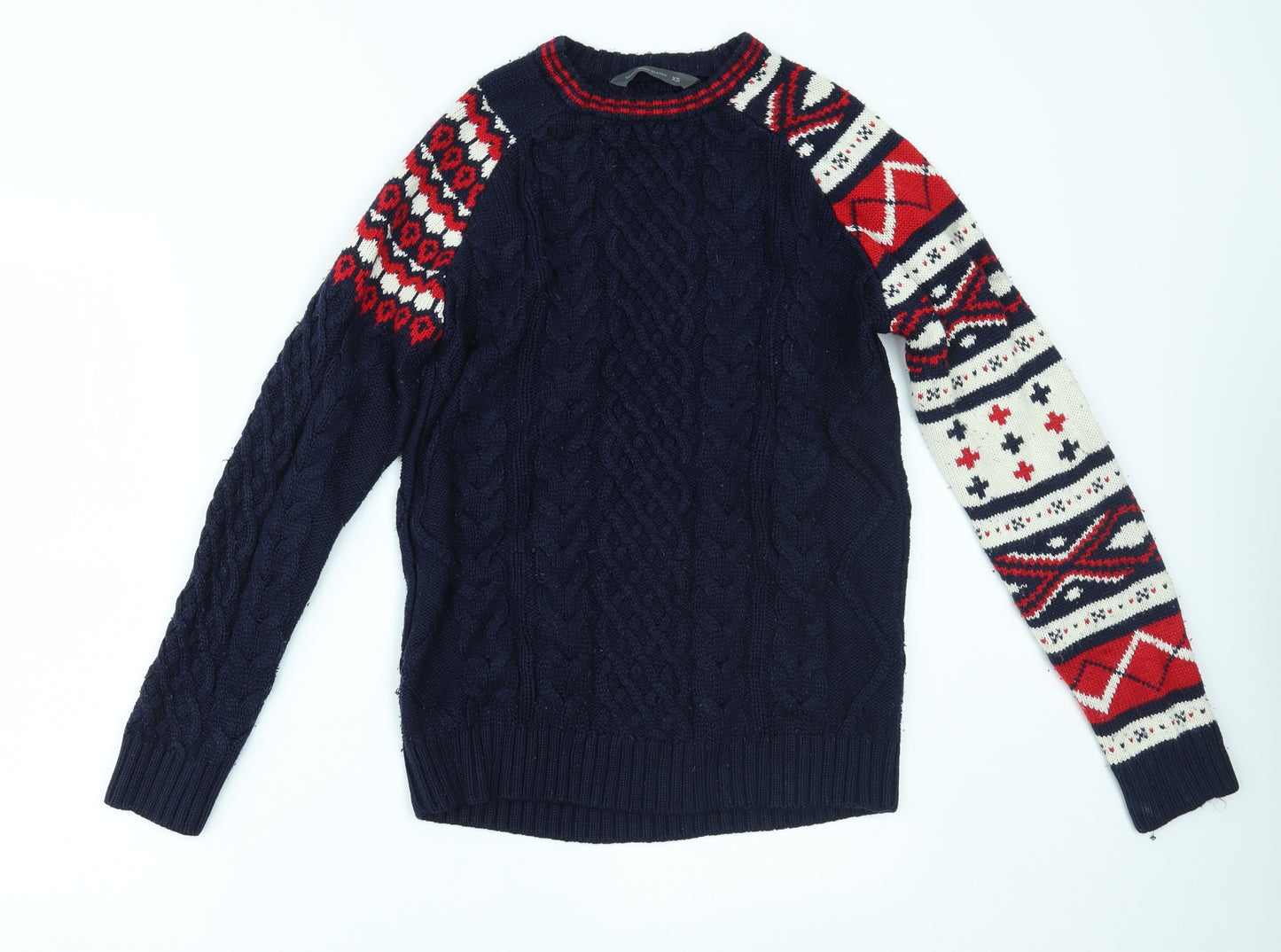 Primark Mens Blue   Pullover Jumper Size XS  - christmas