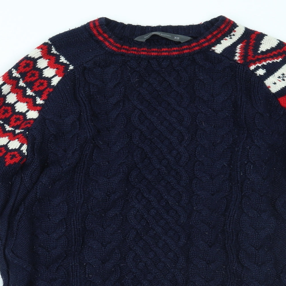Primark Mens Blue   Pullover Jumper Size XS  - christmas