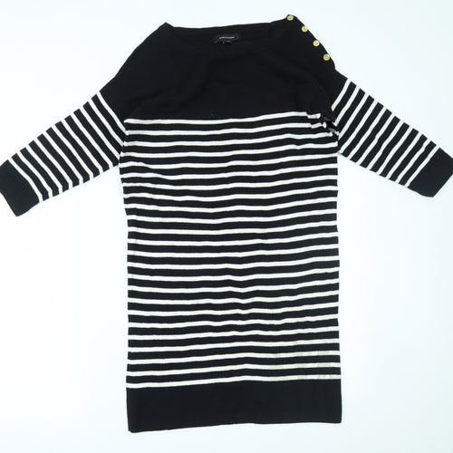 Primark Womens Black Striped  Jumper Dress  Size 14