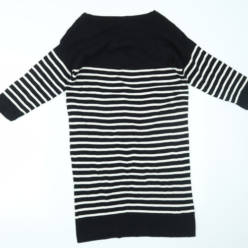 Primark Womens Black Striped  Jumper Dress  Size 14