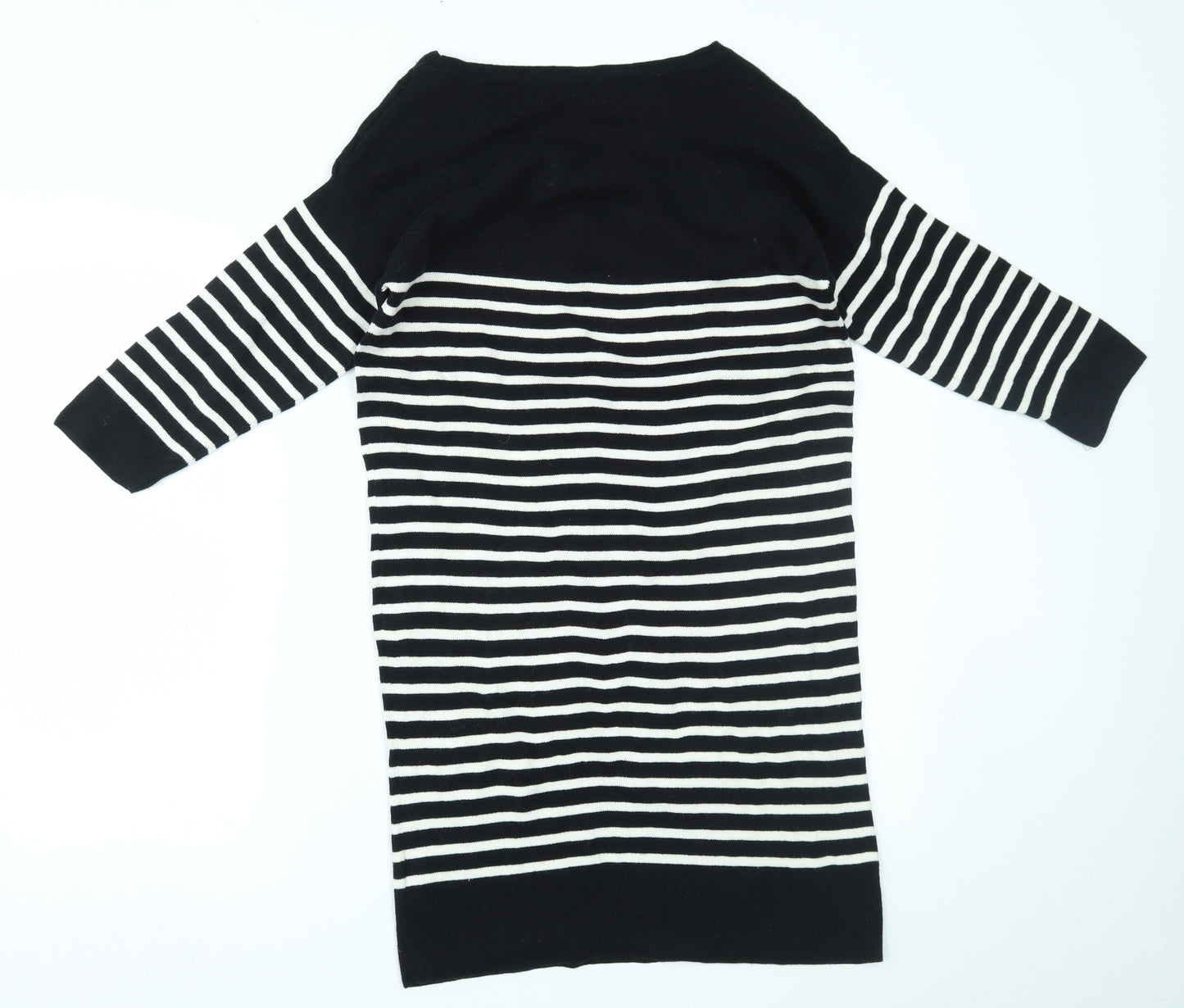 Primark Womens Black Striped  Jumper Dress  Size 14